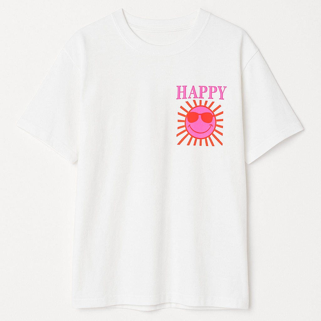 T-Shirts mit Statement-Print I Happy Sun