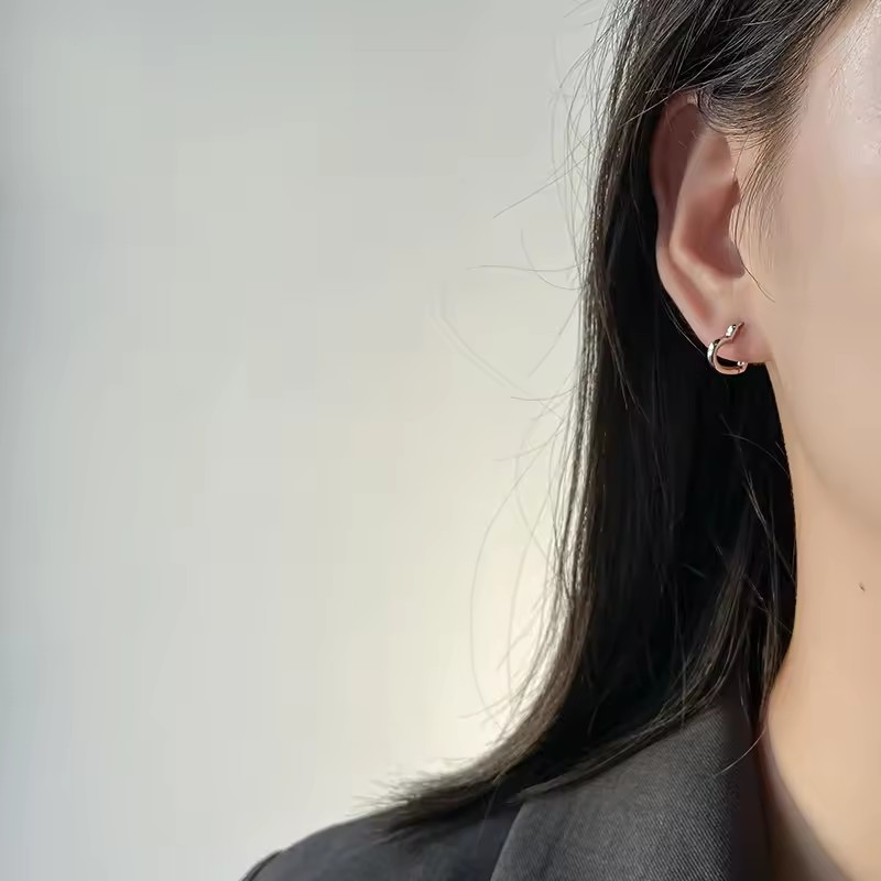 Süße vergoldete Herz-Creolen, 925 Silber by Bogue