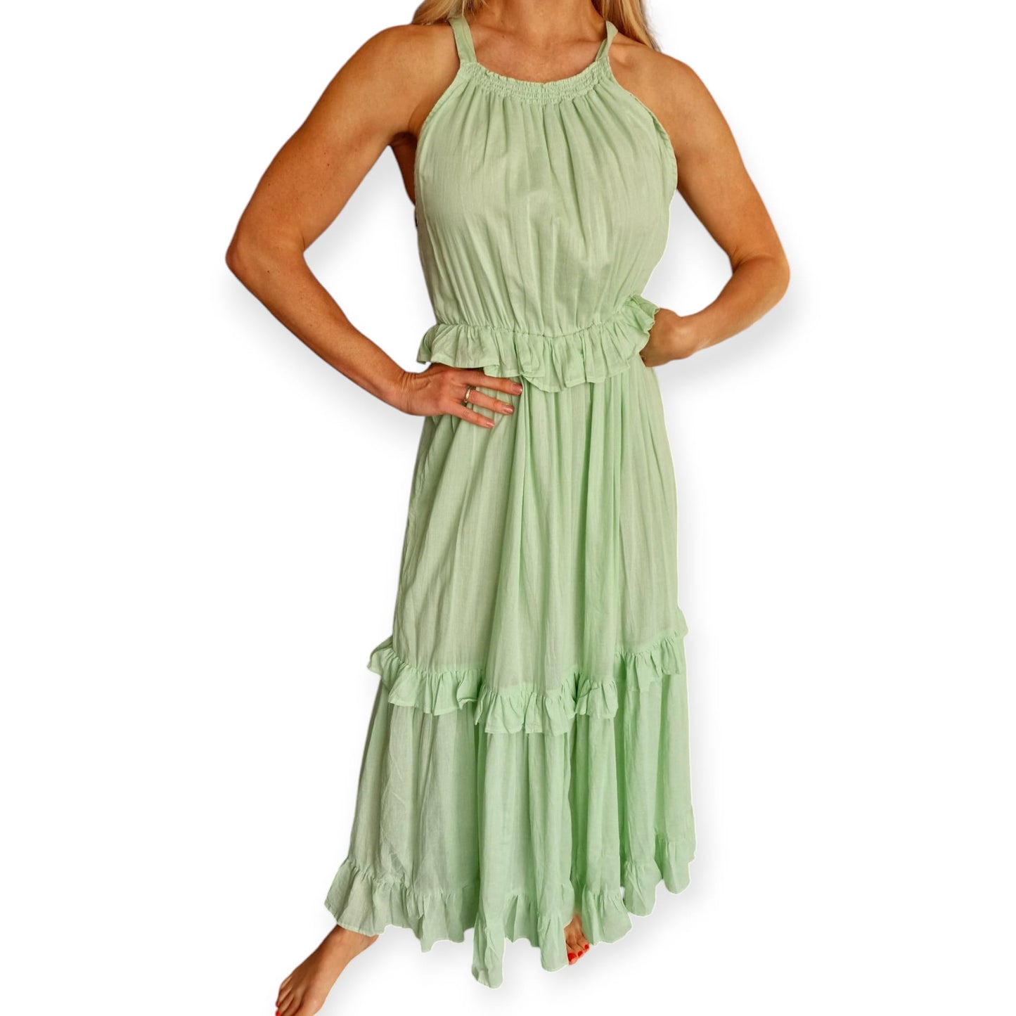 Boho Maxikleid mit Rüschen – Romantisch & Luftig