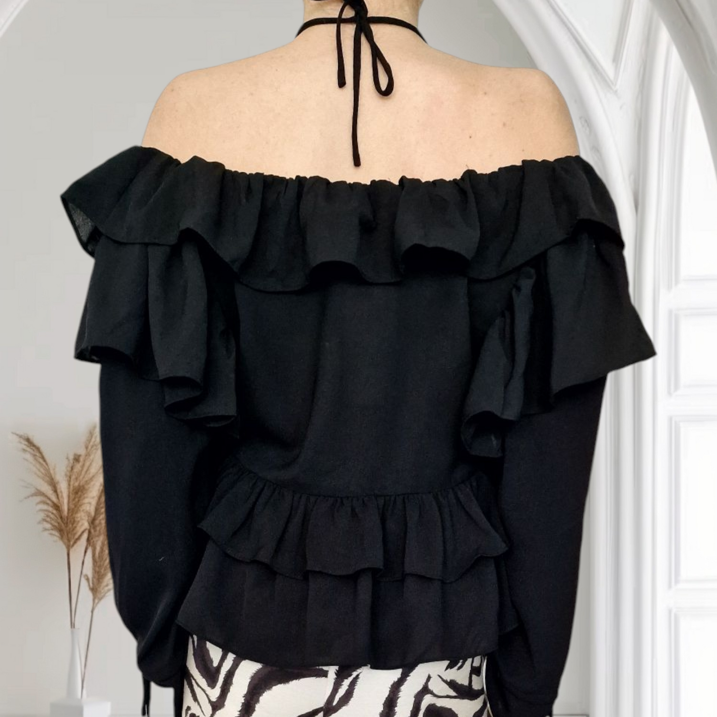 Romantische Volant-Bluse – Off-Shoulder I Boho Chic