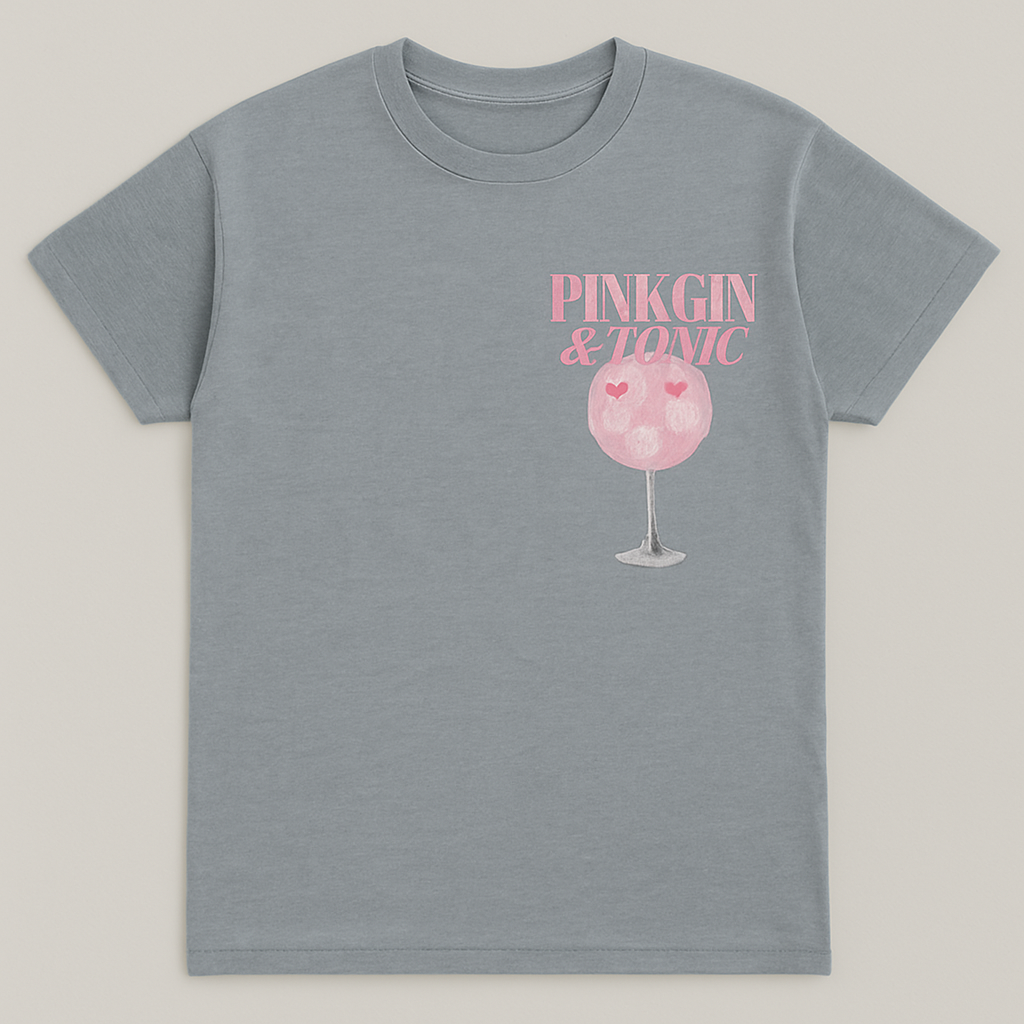 T-Shirts mit Statement-Print I Pink Gin Tonic