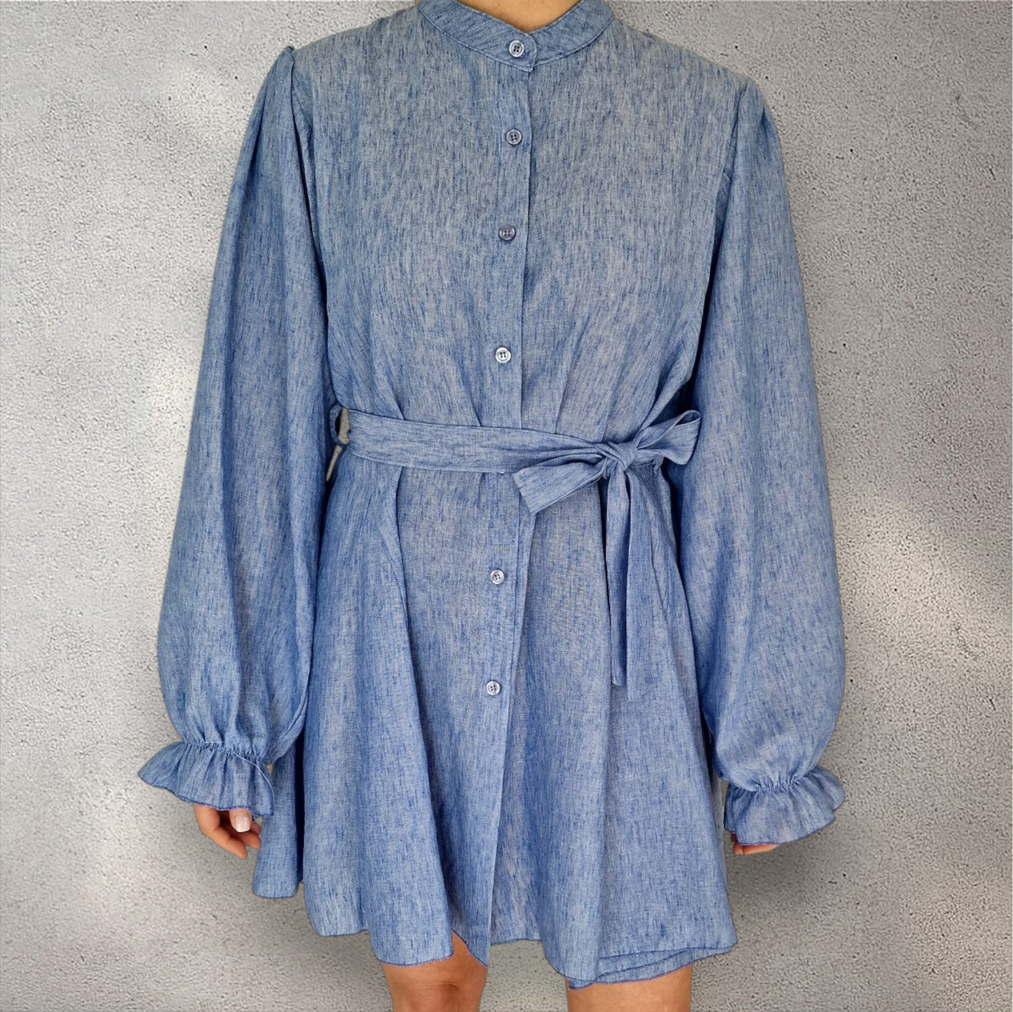 Hemdblusenkleid langarm