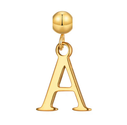 Bogue Buchstaben-Charm A aus 18K IP-vergoldetem Edelstahl, ca. 1,2 cm