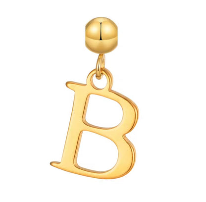 Bogue Buchstaben-Charm A aus 18K IP-vergoldetem Edelstahl, ca. 1,2 cm