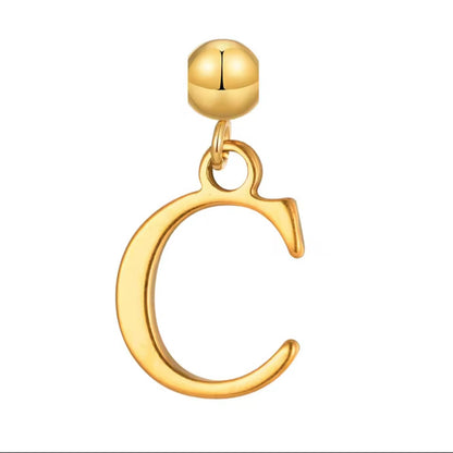 Bogue Buchstaben-Charm A aus 18K IP-vergoldetem Edelstahl, ca. 1,2 cm