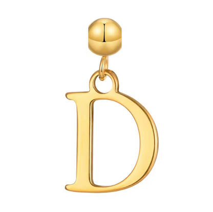 Bogue Buchstaben-Charm A aus 18K IP-vergoldetem Edelstahl, ca. 1,2 cm