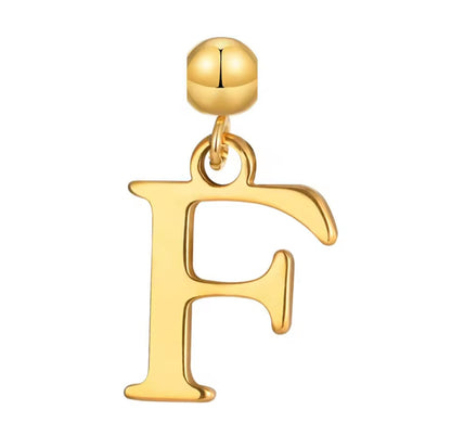 Bogue Buchstaben-Charm A aus 18K IP-vergoldetem Edelstahl, ca. 1,2 cm