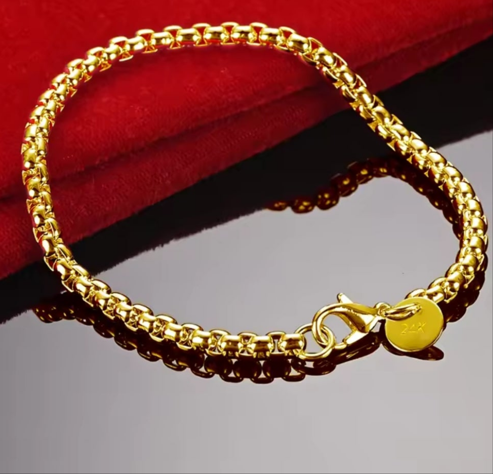 Box Chain Armband | Rund 4 mm