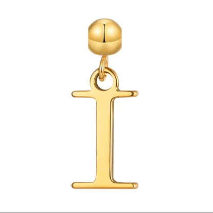 Bogue Buchstaben-Charm A - Z aus 18K IP-vergoldetem Edelstahl, ca. 1,2 cm