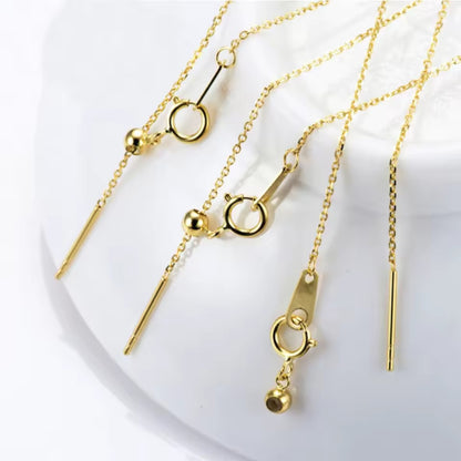 Goldfarbene verstellbare Schiebekette mit Universal-Pin aus Edelstahl für DIY-Schmuck | BOGUE