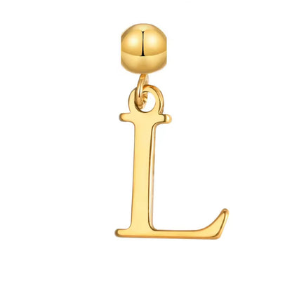 Bogue Buchstaben-Charm A - Z aus 18K IP-vergoldetem Edelstahl, ca. 1,2 cm