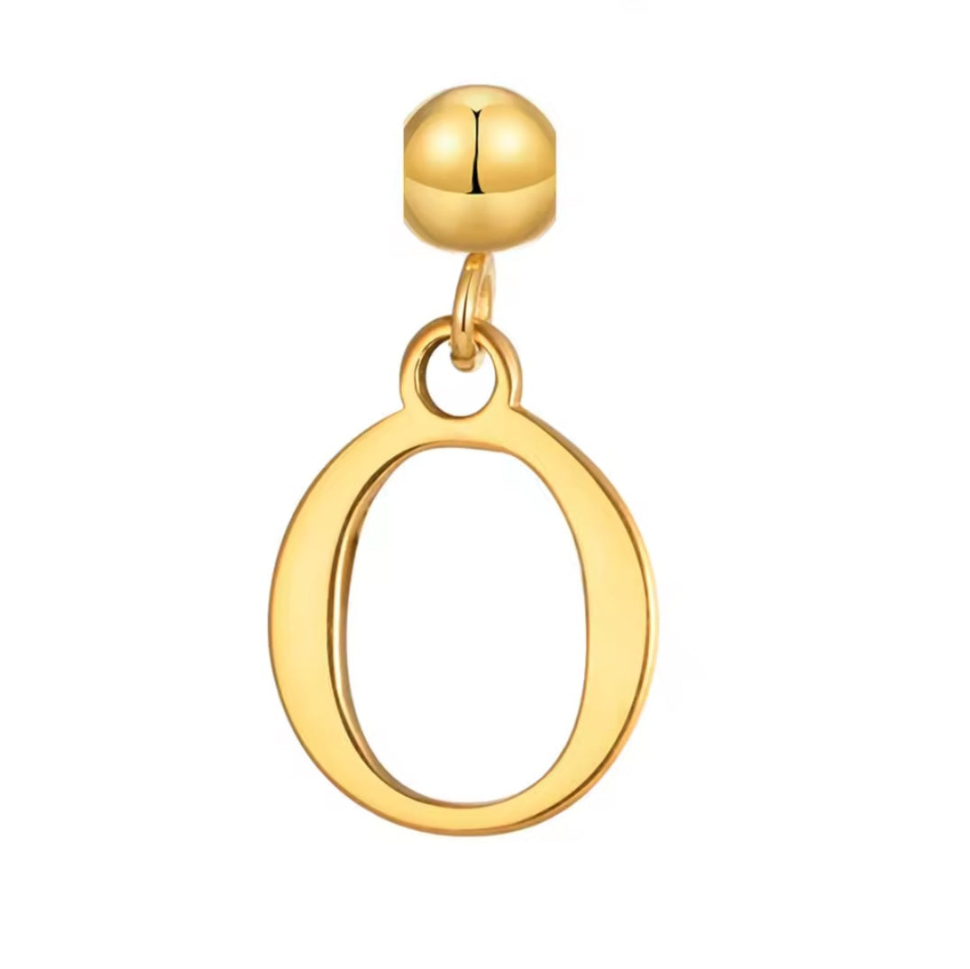 Bogue Buchstaben-Charm A - Z aus 18K IP-vergoldetem Edelstahl, ca. 1,2 cm