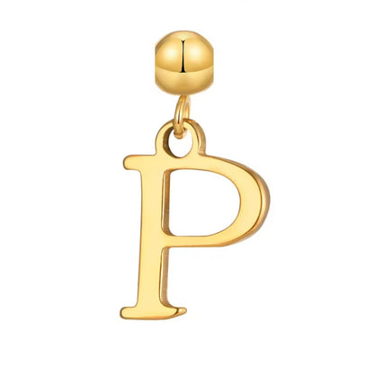 Bogue Buchstaben-Charm A - Z aus 18K IP-vergoldetem Edelstahl, ca. 1,2 cm