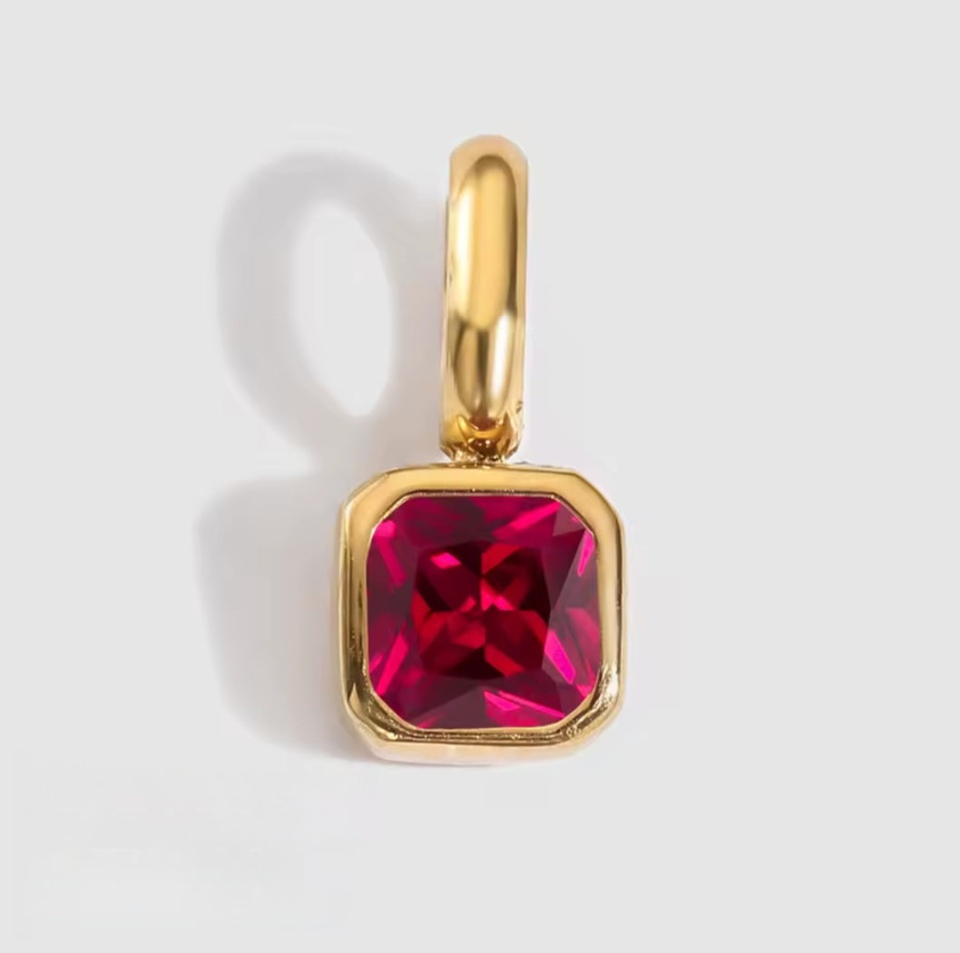 Personalisierter Geburtsstein Charm  Pink