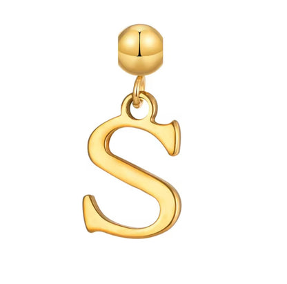 Bogue Buchstaben-Charm A - Z aus 18K IP-vergoldetem Edelstahl, ca. 1,2 cm
