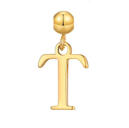 Bogue Buchstaben-Charm A - Z aus 18K IP-vergoldetem Edelstahl, ca. 1,2 cm