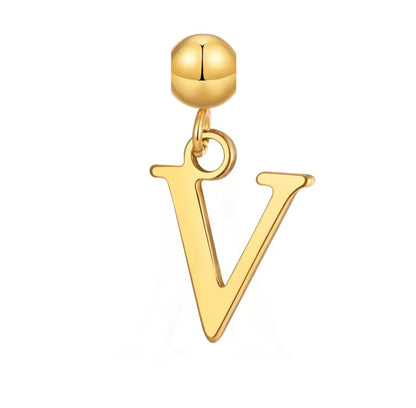 Bogue Buchstaben-Charm A - Z aus 18K IP-vergoldetem Edelstahl, ca. 1,2 cm