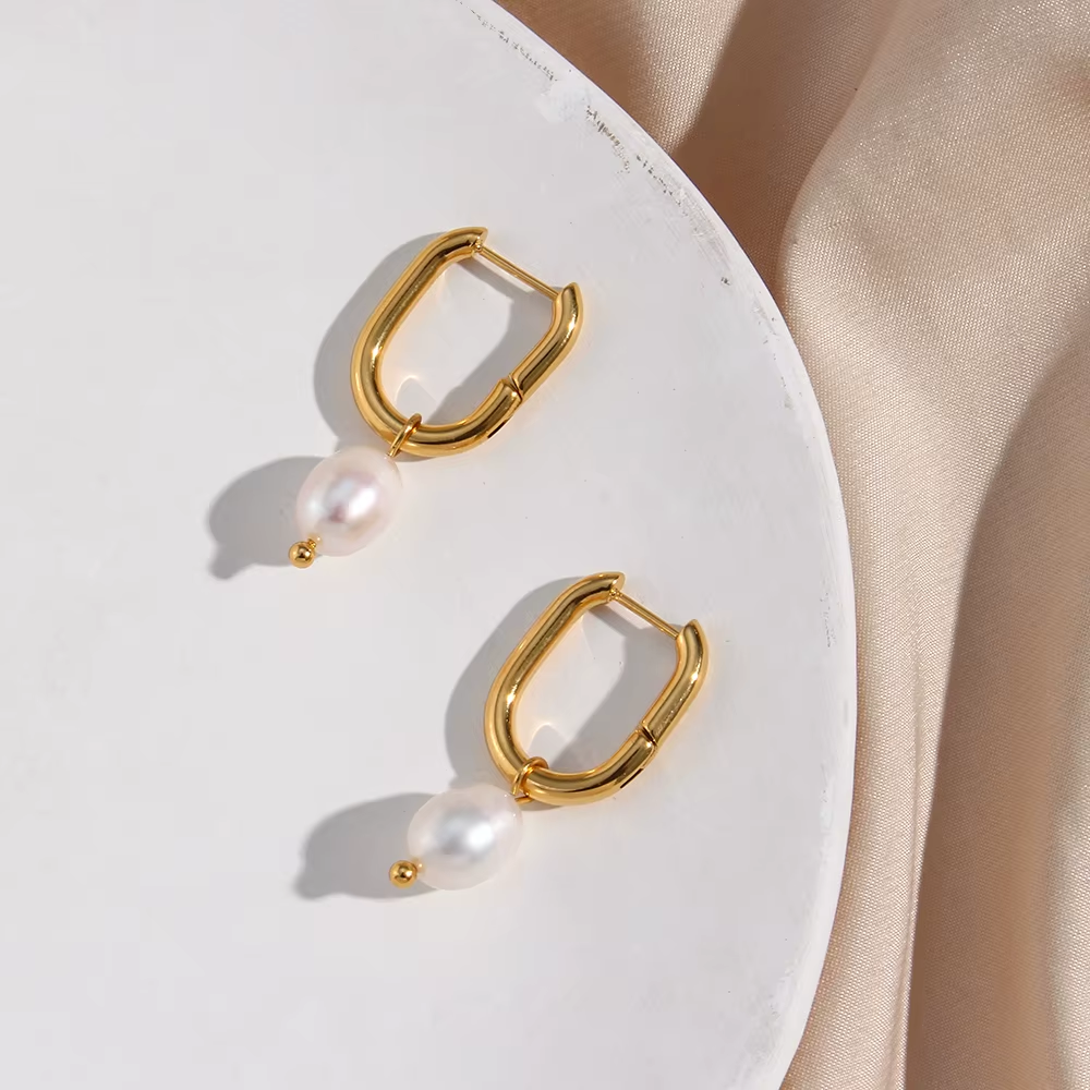 Creole mit Perlenanhänger