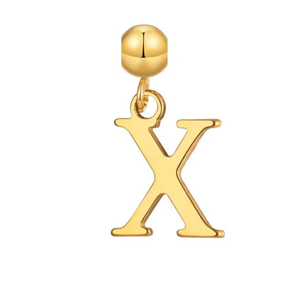 Bogue Buchstaben-Charm A - Z aus 18K IP-vergoldetem Edelstahl, ca. 1,2 cm