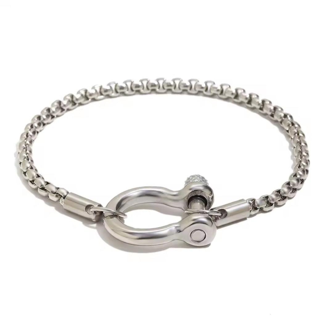 Maritime Schäkel Halskette & Armband aus 316L Edelstahl – Wasserfest & Hypoallergen – 18K Vergoldet / Silber Unisex Schmuck