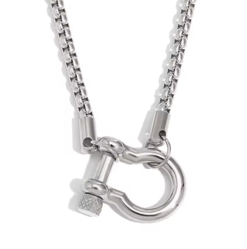 Maritime Schäkel Halskette & Armband aus 316L Edelstahl – Wasserfest & Hypoallergen – 18K Vergoldet / Silber Unisex Schmuck
