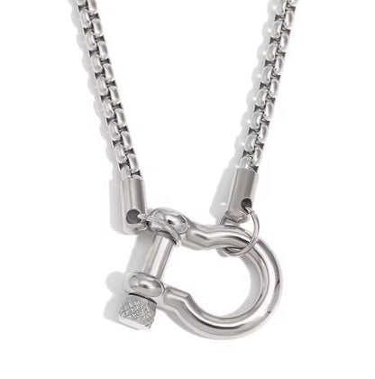Maritime Schäkel Halskette & Armband aus 316L Edelstahl – Wasserfest & Hypoallergen – 18K Vergoldet / Silber Unisex Schmuck