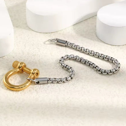 Maritime Schäkel Halskette & Armband aus 316L Edelstahl – Wasserfest & Hypoallergen – 18K Vergoldet / Silber Unisex Schmuck