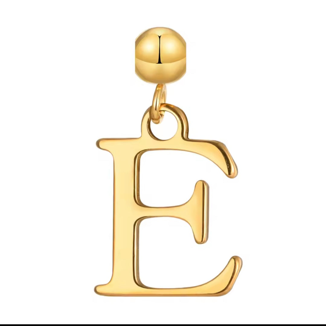 Buchstaben-Charm A–Z 18K DIY/ Pin vergoldeter Edelstahl I Wasserfester Anhänger