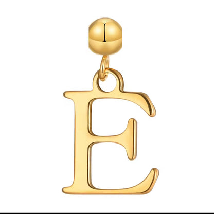 Buchstaben-Charm A–Z 18K DIY/ Pin vergoldeter Edelstahl I Wasserfester Anhänger