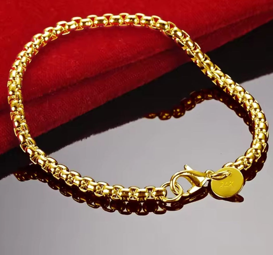 Box Chain Armband | Rund 4 mm