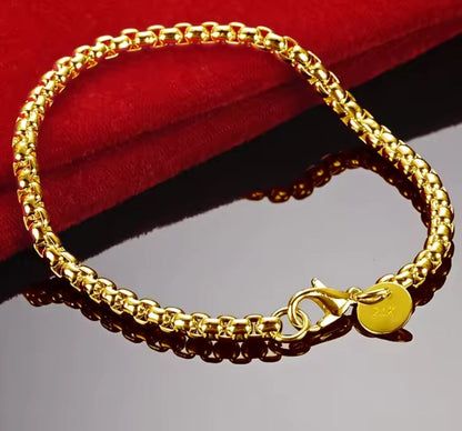 Box Chain Armband | Rund 4 mm