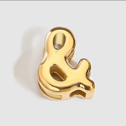 Buchstaben-Charm A–Z 18K DIY/ Pin vergoldeter Edelstahl I Wasserfester Anhänger