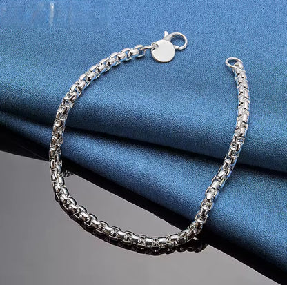Box Chain Armband | Rund 4 mm