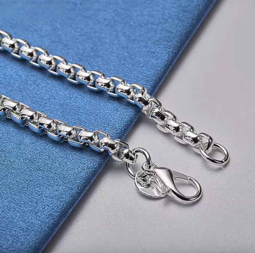 Box Chain Armband | Rund 4 mm