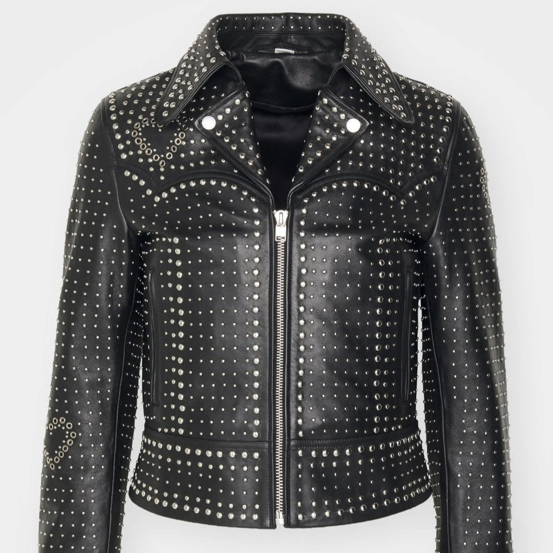 schwarze-lederjacke-nieten-herzen tiger-of-sweden-gover